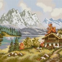 Toamna la munte - kit broderie de mână