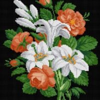 Buchet cu crini și trandafiri - kit