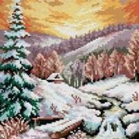 Amurg de iarnă - kit broderie de mână