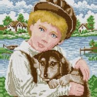 Băiat cu cățel - kit complet