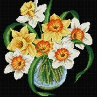 Narcise în vas de sticlă - kit complet