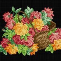 Torent de trandafiri - kit broderie de mână