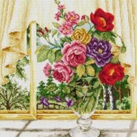 Culori la fereastră - kit broderie de mână