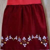 Fustă din catifea pentru fetițe